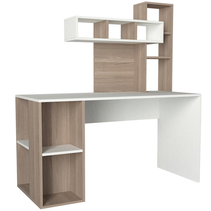 Hanah Home Mesa de Estudio Escandinava Blanca y Córdoba 140x153.8x60cm